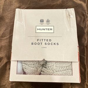 Long Grey warm fitted Hunter boot socks
